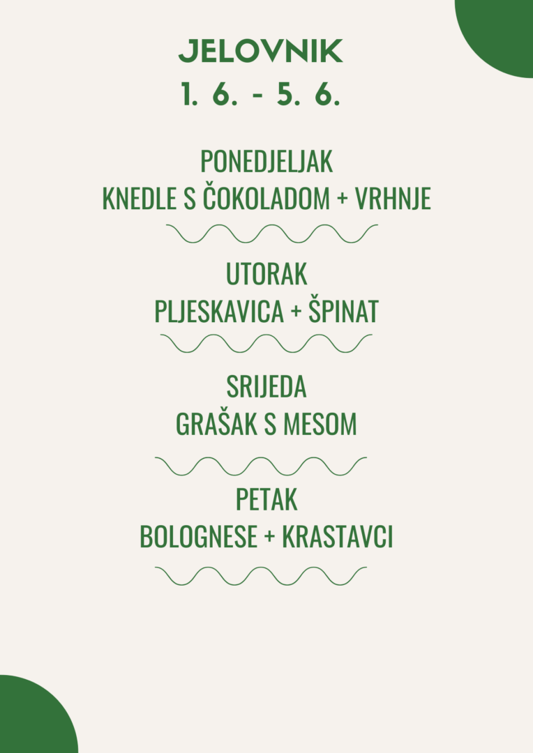 JELOVNIK 1.6.-5.6.
